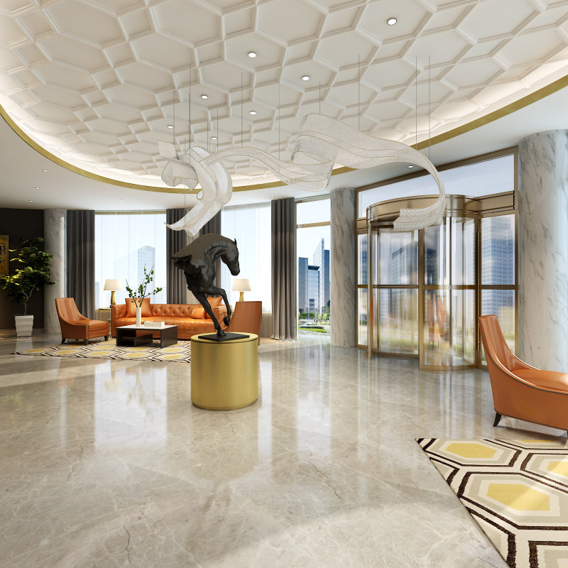 草原色調輕奢型內蒙古酒店裝修設