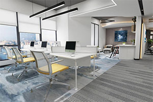 廣州承廣電子科技辦公室裝修設計全景圖