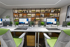 現代500方辦公室裝修設計全景效果圖