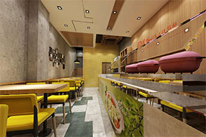 時尚簡餐餐飲店裝修設(shè)計全景圖