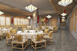 450新中式餐飲店裝修設計全景案例