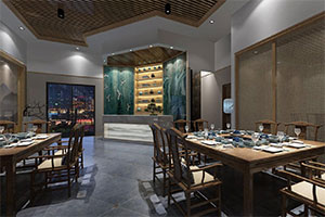 750平餐飲火鍋店裝修設計全景圖